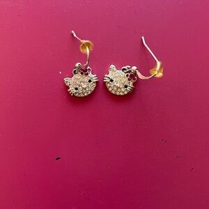 Crystal Hello Kitty Earrings